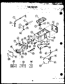 Ice Maker Diagram and Parts List for GFD240 MN04 Caloric Refrigerator