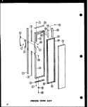 FZ DOOR ASSY Diagram and Parts List for SRN22G-A P6020117W A Amana Refrigerator