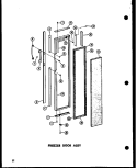 FZ DOOR ASSY Diagram and Parts List for SRN22G-A P6020136W A Amana Refrigerator