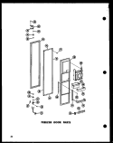 FZ DOOR PARTS Diagram and Parts List for SRN22G-A P6020136W A Amana Refrigerator