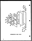 REF DOOR PARTS Diagram and Parts List for SRN22G-A P6020136W A Amana Refrigerator