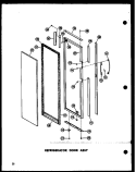 REF DOOR ASSY Diagram and Parts List for SRN22G-A P6020136W A Amana Refrigerator