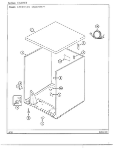 Cabinet Diagram and Parts List for LNC-8757A71  Maytag Dryer