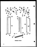 INTERIOR PARTS Diagram and Parts List for SRN22G-A P6020136W A Amana Refrigerator