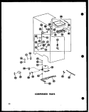 COMPRESSOR PARTS Diagram and Parts List for SRN22G-A P6020136W A Amana Refrigerator