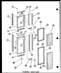 FZ DOOR ASSY Diagram and Parts List for SDI22N-A P6020165W A Amana Refrigerator