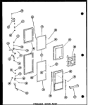 FZ DOOR ASSY Diagram and Parts List for SDI22N-A P6020165W A Amana Refrigerator