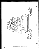 REF DOOR PARTS Diagram and Parts List for SDI22N-A P6020165W A Amana Refrigerator