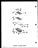 FZ INTERIOR PARTS Diagram and Parts List for SDI22N-A P6020165W A Amana Refrigerator