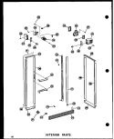 INTERIOR PARTS Diagram and Parts List for SDI22N-A P6020165W A Amana Refrigerator