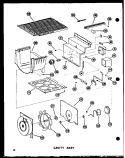 CAVITY ASSY Diagram and Parts List for SDI22N-A P6020165W A Amana Refrigerator