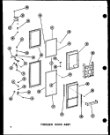 FZ DOOR ASSY Diagram and Parts List for SRI19N-1 P6023088W Amana Refrigerator