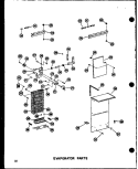 EVAP PARTS Diagram and Parts List for SRI19N-1 P6023088W Amana Refrigerator