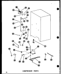 COMPRESSOR PARTS Diagram and Parts List for SRI19N-1 P6023088W Amana Refrigerator