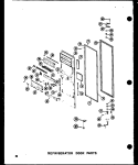 REF DOOR PARTS Diagram and Parts List for SRI19N-1-AG P6023089W G Amana Refrigerator