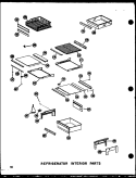 REF INTERIOR PARTS Diagram and Parts List for SRI19N-1-AG P6023089W G Amana Refrigerator