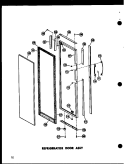 REF DOOR ASSY Diagram and Parts List for SD19W P6034009W Amana Refrigerator