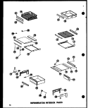 REF INTERIOR PARTS Diagram and Parts List for SD19W P6034009W Amana Refrigerator