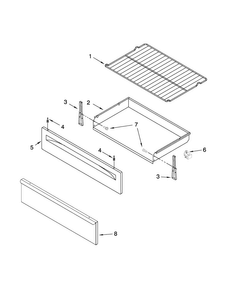 Drawer & Broiler Parts Diagram and Parts List for AGR5844VDS5  Amana Range