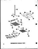 REF INTERIOR PARTS Diagram and Parts List for SD19W P6034023W Amana Refrigerator