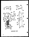 EVAP PARTS Diagram and Parts List for SD19W P6034023W Amana Refrigerator