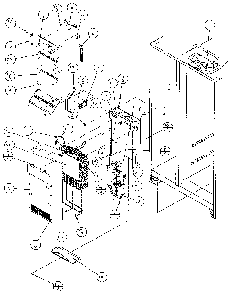 Evaporator & Air Handling Diagram and Parts List for 36541-P1121702W  Amana Refrigerator