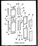 FZ DOOR ASSY Diagram and Parts List for SRI19W-A P6034050W A Amana Refrigerator