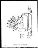 REF DOOR PARTS Diagram and Parts List for SRI19W-A P6034050W A Amana Refrigerator