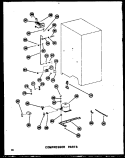 COMPRESSOR PARTS Diagram and Parts List for SRI19W-A P6034050W A Amana Refrigerator