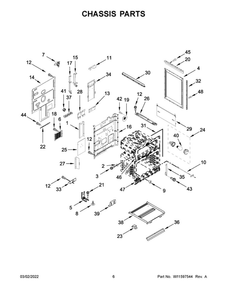 Chassis Parts Diagram and Parts List for YMET8800FZ05  Maytag Range