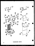 EVAP PARTS Diagram and Parts List for SRI19W P7332013W Amana Refrigerator