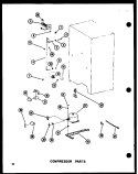 COMPRESSOR PARTS Diagram and Parts List for SRI19W P7332013W Amana Refrigerator
