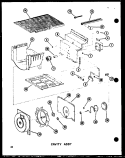 CAVITY ASSY Diagram and Parts List for SRI19W P7332013W Amana Refrigerator
