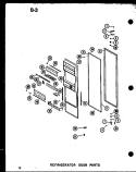 REF DOOR PARTS Diagram and Parts List for SRI19E-L P7487005W L Amana Refrigerator