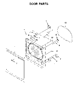 Door parts Diagram and Parts List for MEDB955FC2  Maytag Dryer