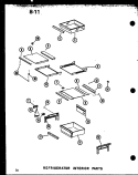 REF INTERIOR PARTS Diagram and Parts List for SRI19E-L P7487005W L Amana Refrigerator