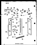INTERIOR PARTS Diagram and Parts List for SRI19E-L P7487005W L Amana Refrigerator