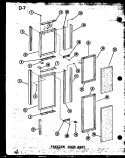 FZ DOOR ASSY Diagram and Parts List for SRI19E1 P7487016W Amana Refrigerator