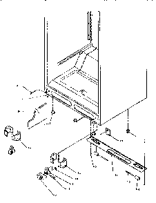 Cabinet Bottom Diagram and Parts List for TA18S2W-P1194501W  Amana Refrigerator