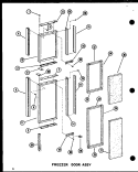 FZ DOOR ASSY Diagram and Parts List for SRI19C P7332054W Amana Refrigerator