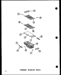 FZ INTERIOR PARTS Diagram and Parts List for SRI19C P7332054W Amana Refrigerator