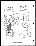 EVAP PARTS Diagram and Parts List for SRI19C P7332054W Amana Refrigerator