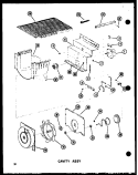 CAVITY ASSY Diagram and Parts List for SRI19C P7332054W Amana Refrigerator