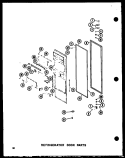 REF DOOR PARTS Diagram and Parts List for SRI19C-C P7390005W C Amana Refrigerator