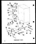 COMPRESSOR PARTS Diagram and Parts List for SRI19C-C P7390005W C Amana Refrigerator