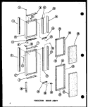 FZ DOOR ASSY Diagram and Parts List for SRI19D P7390015W Amana Refrigerator
