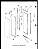 REF DOOR ASSY Diagram and Parts List for SRI19D P7390015W Amana Refrigerator