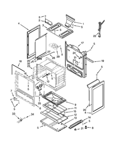 Chassis Parts Diagram and Parts List for AGR5844VDS5  Amana Range