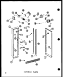 INTERIOR PARTS Diagram and Parts List for SRI19D P7390015W Amana Refrigerator