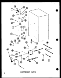 COMPRESSOR PARTS Diagram and Parts List for SRI19D P7390015W Amana Refrigerator